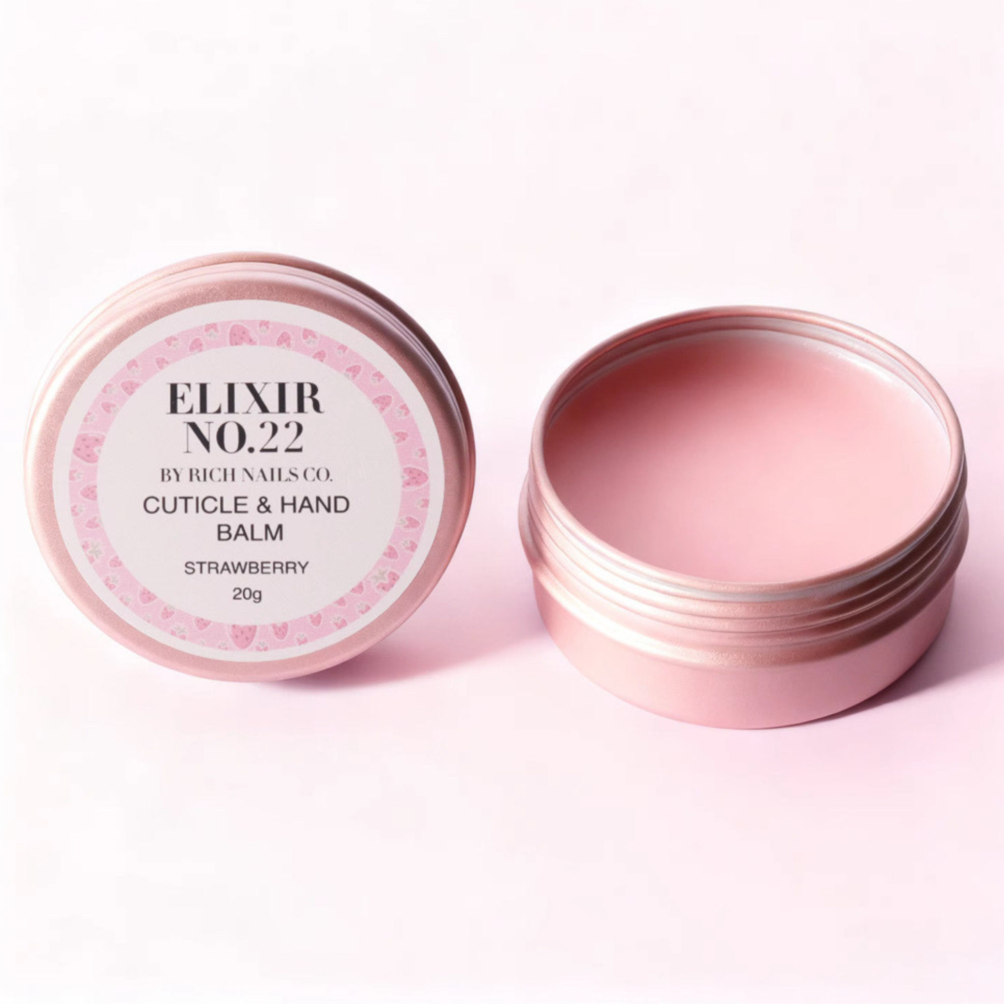 Elixir No.22 Strawberry Cuticle & Hand Balm – Rose Gold Edition (20g)