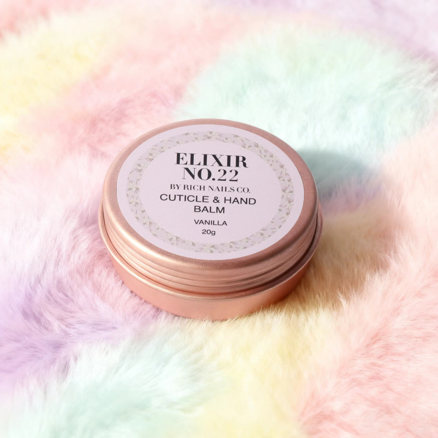 Elixir No.22 Vanilla Cuticle & Hand Balm – Rose Gold Edition (20g)